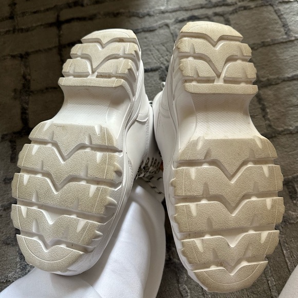 PLT White Platform Combat Style Boots - Picture 5 of 6